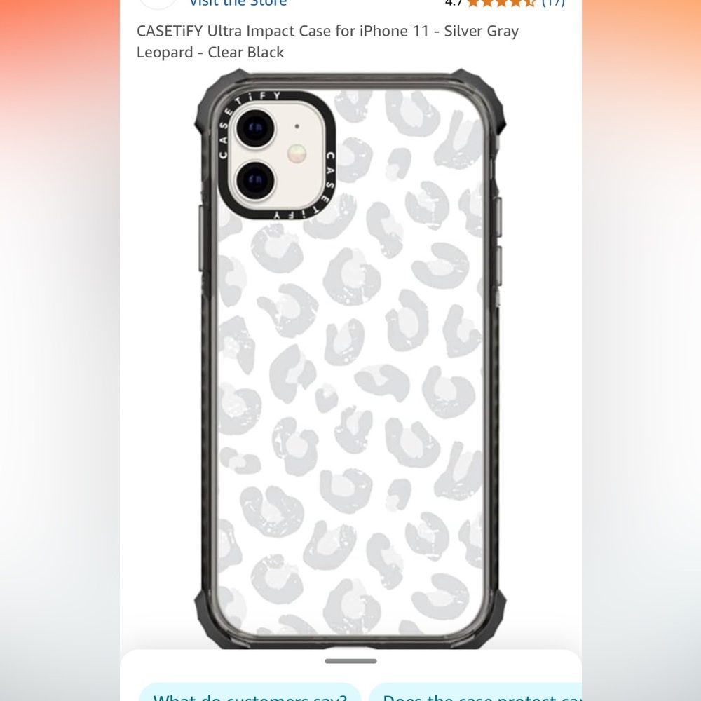 Casetify white/gray iPhone 11 case